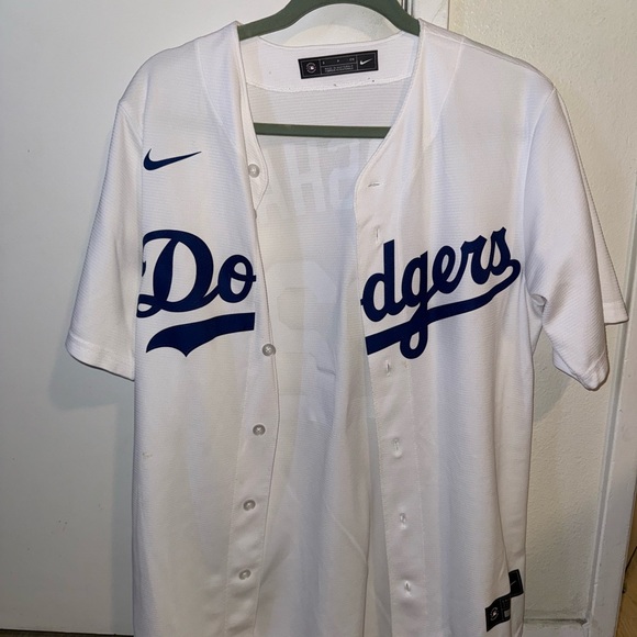 MLB White and Blue Dodgers Jersey